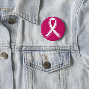 Stevige jongens Draag het bewustzijn van roze bors Ronde Button 5,7 Cm