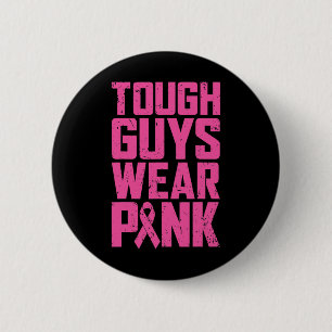 Stevige jongens Draag Roze Borstkanker Man B Ronde Button 5,7 Cm