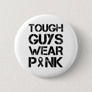 Stevige jongens Draag Roze Borstkanker Man B Ronde Button 5,7 Cm