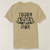 Stevige jongens Draag roze borstkankerbewustzijnsb T-shirt (Design voorkant)