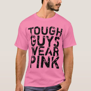 Stevige jongens draag roze, grappige overhemd t-shirt