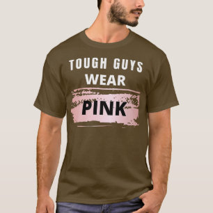 Stevige jongens Draag roze lintjes borstkankerrecl T-shirt