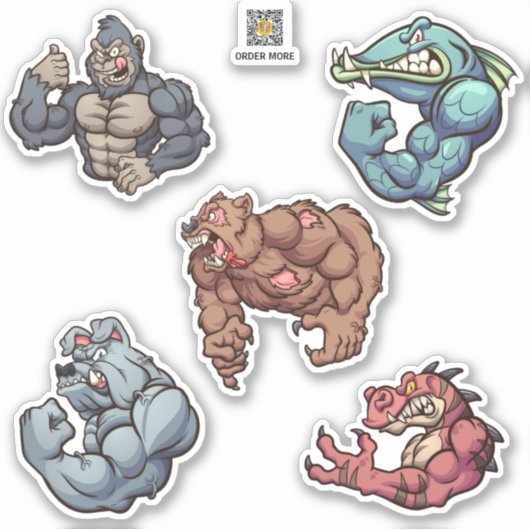 Stevige jongens sticker (Voorkant)