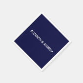 Stevige Kleur DIY BG, Naam Monogram - Navy Blue Servetten (Hoek)