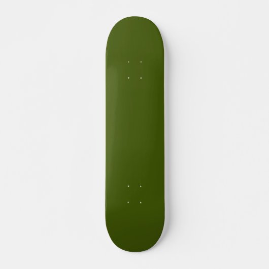 Stevige kleur donkergroen leger skateboard (Voorkant)