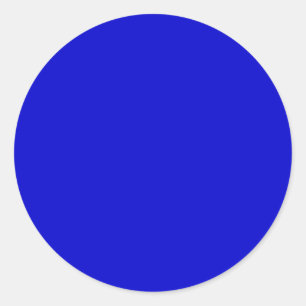 Stevige Kleur Ronde Stickers, Koningsblauw Ronde Sticker