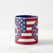 Stevige Kruis USA 1776-2026 Vlag Mok (Midden)