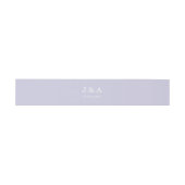 Stevige Lavendel Paarse Pastel Monogram Bruiloft Uitnodigingen Wikkel (Vlak)