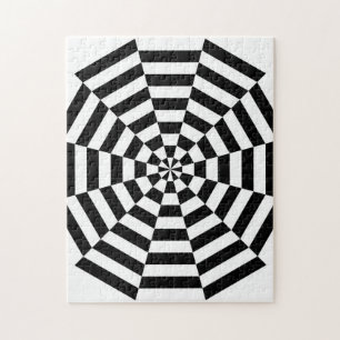 Stevige optische illusie-puzzel legpuzzel