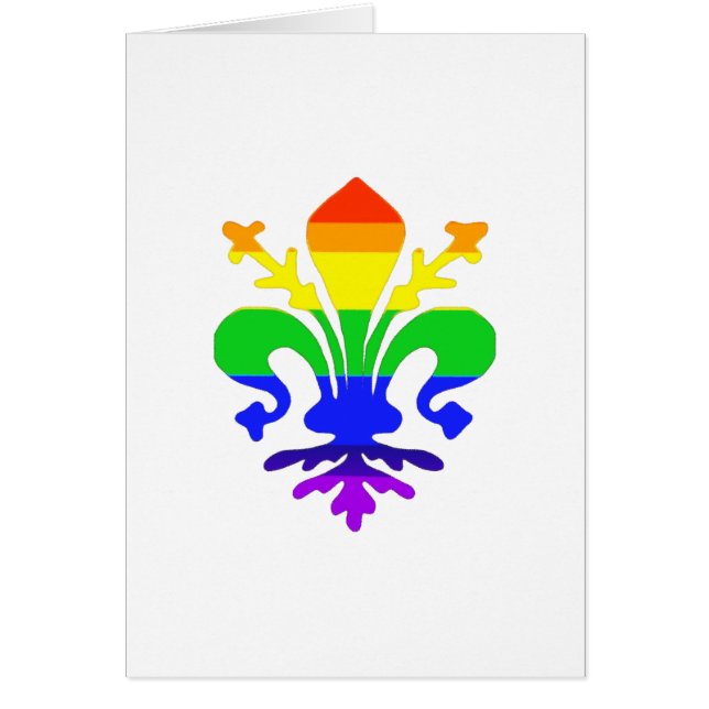 Stevige regenboog Fleur de Lis (Voorkant)
