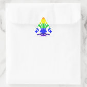Stevige regenboog Fleur de Lis Driehoek Sticker (Tas)