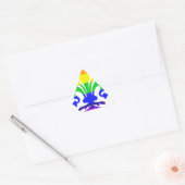 Stevige regenboog Fleur de Lis Driehoek Sticker (Envelop)