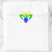Stevige regenboog Fleur de Lis Hart Sticker (Tas)