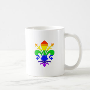 Stevige regenboog Fleur de Lis Koffiemok