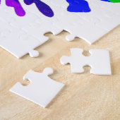 Stevige regenboog Fleur de Lis Legpuzzel (Zijkant)