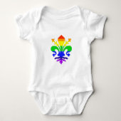 Stevige regenboog Fleur de Lis Romper (Voorkant)