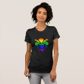 Stevige regenboog Fleur de Lis T-shirt (Voorkant volledig)