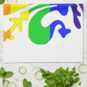 Stevige regenboog Fleur de Lis Theedoek (Gevouwen)