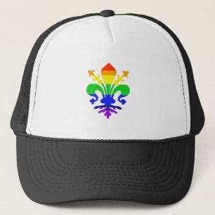 Stevige regenboog Fleur de Lis Trucker Pet