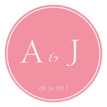 Stevige roze ronde stickers