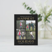 Stevige schone collage kerstkaart feestdagenkaart (Staand voorkant)