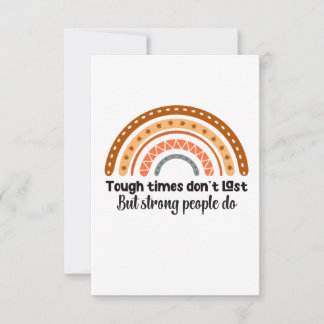 Stevige tijden zijn niet de laatste, maar sterke m bedankkaart