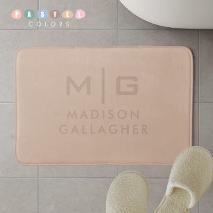Stevige Zachte Licht Pastel Terracotta Beige Kleur Badmat