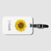 Stevige zonnebloem botanische tuin bagagelabel (Voorkant (horizontaal))