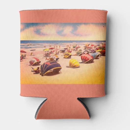 Steward Beach, Galveston, Texas Blikjeskoeler (Voorkant)