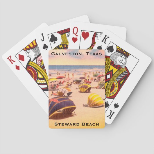 Steward Beach, Galveston, Texas Pokerkaarten (Achterkant)