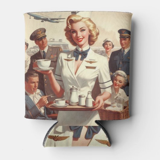  steward pin-up blikjeskoeler (Voorkant)