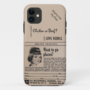 stewardess Airline Attendant iPhone 11 Hoesje