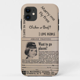  stewardess Airline Attendant iPhone 11 Hoesje