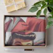  stewardess illustratie tissuepapier (Geschenk)