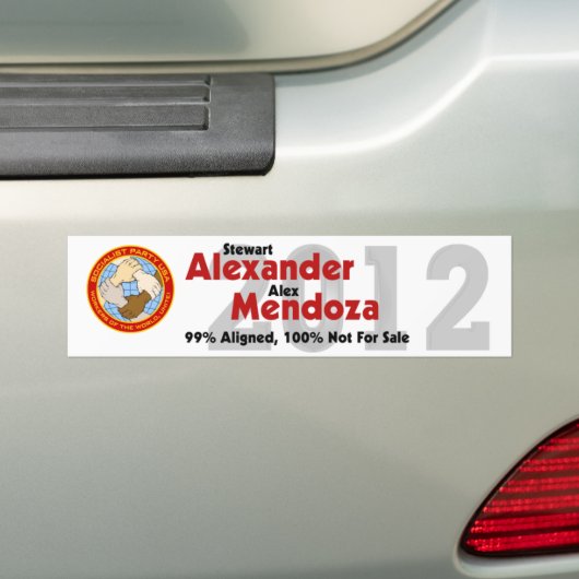 Stewart Alexander 2012 Bumpersticker #5 (Op auto)