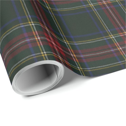 Stewart Black Modern Original Scottish Tartan Cadeaupapier (Rol Hoek)