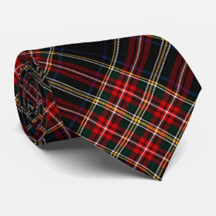 Stewart Black Original Scottish Tartan Stropdas