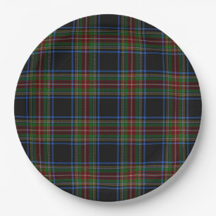 Stewart Black Tartan Papieren Bordje