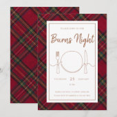 Stewart Burns Night Invitation Kaart (Voorkant / Achterkant)
