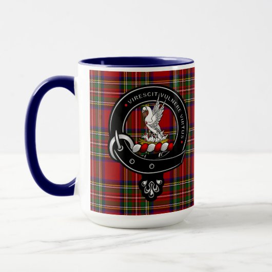 Stewart Clan Badge Combo 15oz Mug (Gauche)
