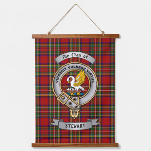 Stewart Clan Badge & Tartan Hangend Wandkleed