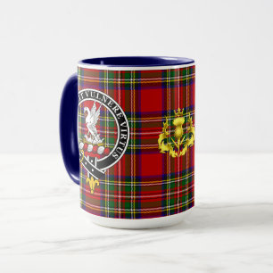 Stewart Clan Badge & Tartan Mok