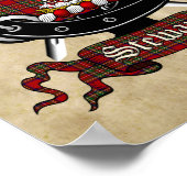 Stewart Clan Badge & Tartan Poster 8.5x11 (Coin)