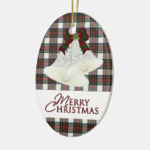 Stewart Dress Clan Tartan en Motto Keramisch Ornament (Links)