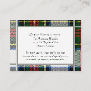 Stewart Dress Plaid Wedding Enclosure Kaart