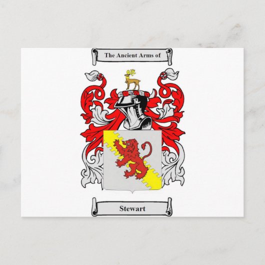 Stewart (Engels) Wapenstaart Briefkaart (Voorkant)