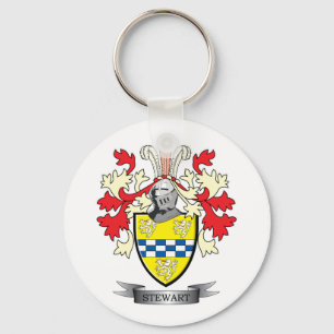 Stewart Family Crest Coat. Sleutelhanger