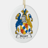 Stewart Family Crest Keramisch Ornament (Rechts)
