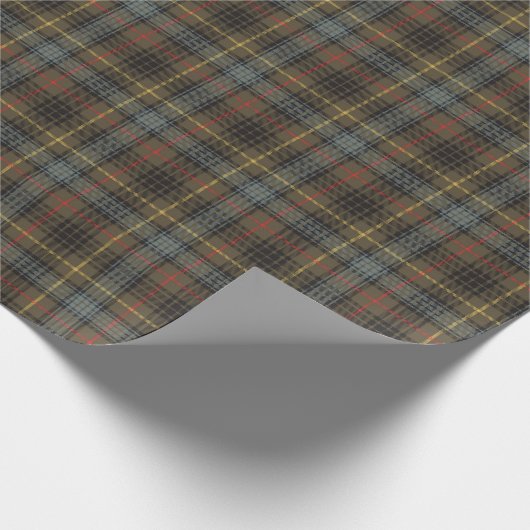 Stewart Hunting Weathered Tartan Pset Pattern Cadeaupapier (Hoek)