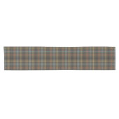 Stewart Hunting Weathered Tartan Pset Pattern Korte Tafelloper (Horizontaal)